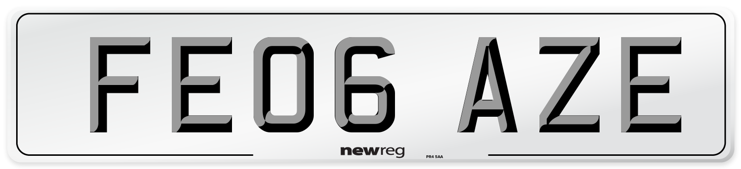 FE06 AZE Number Plate from New Reg